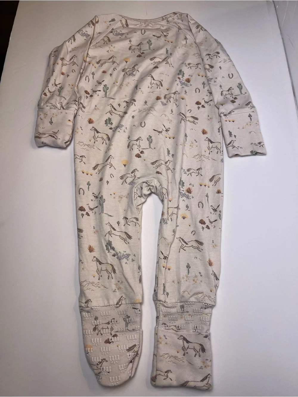 Magnetic Me Born to Run Horse Desert Modal Footie Pajamas 6-9 Months